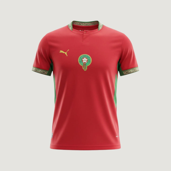 Maroc – Maillot Domicile 2026 – Rouge, Vert