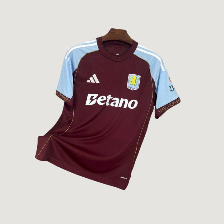 Aston Villa – Maillot Domicile 2025/26 – Bordeaux, Bleu Ciel