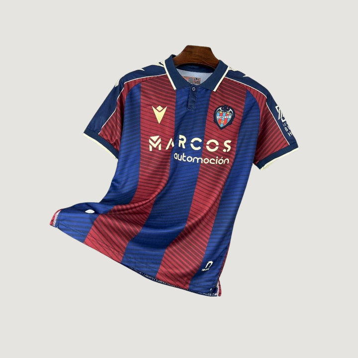 Levante UD – Maillot Domicile 2025/26 – Rayures Bleu, Grenat