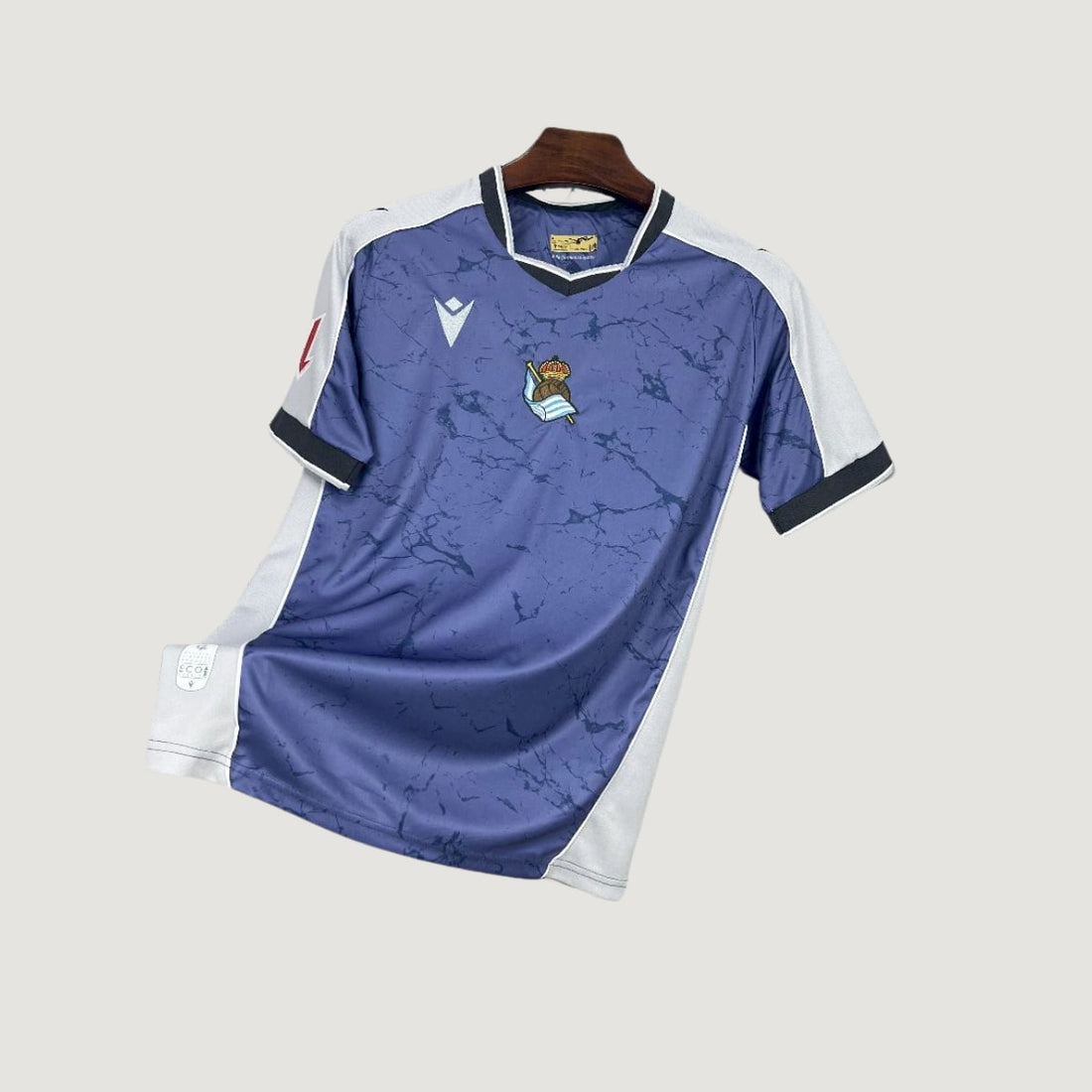 Real Sociedad – Maillot Extérieur 2025/26 – Bleu, Gris