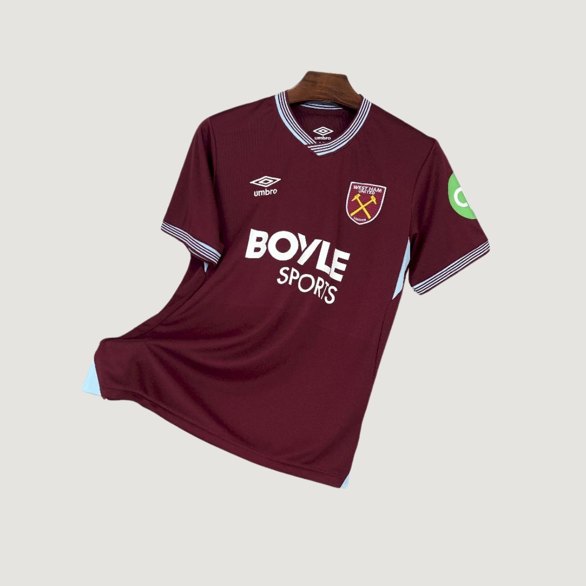 West Ham – Maillot Domicile 2025/26 – Bordeaux, Bleu Clair