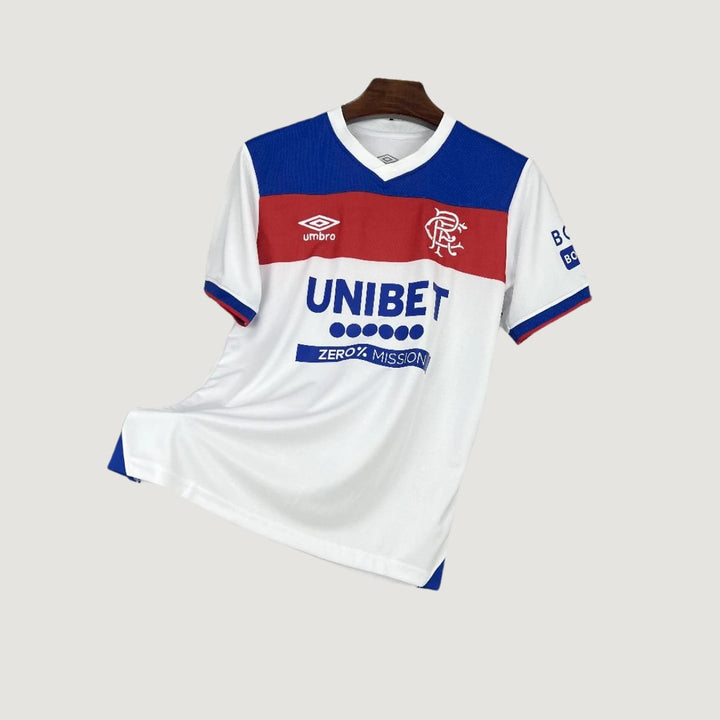 Rangers – Maillot Extérieur 2025/26 – Blanc, Bleu