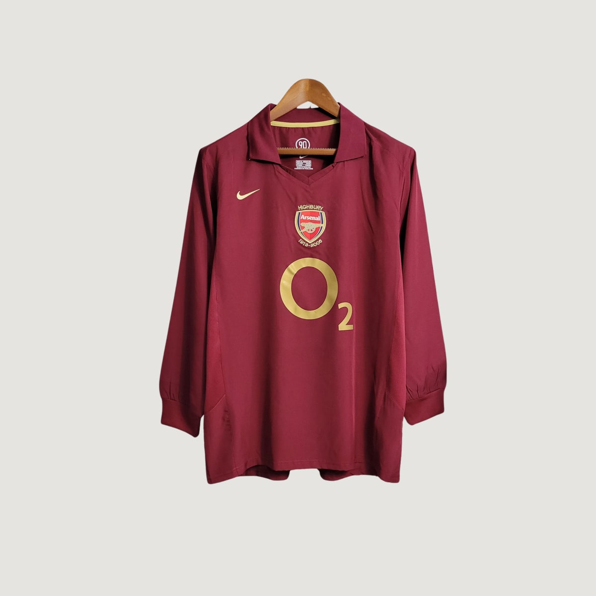 Arsenal – Maillot Rétro 2005/06 – Bordeaux, Or
