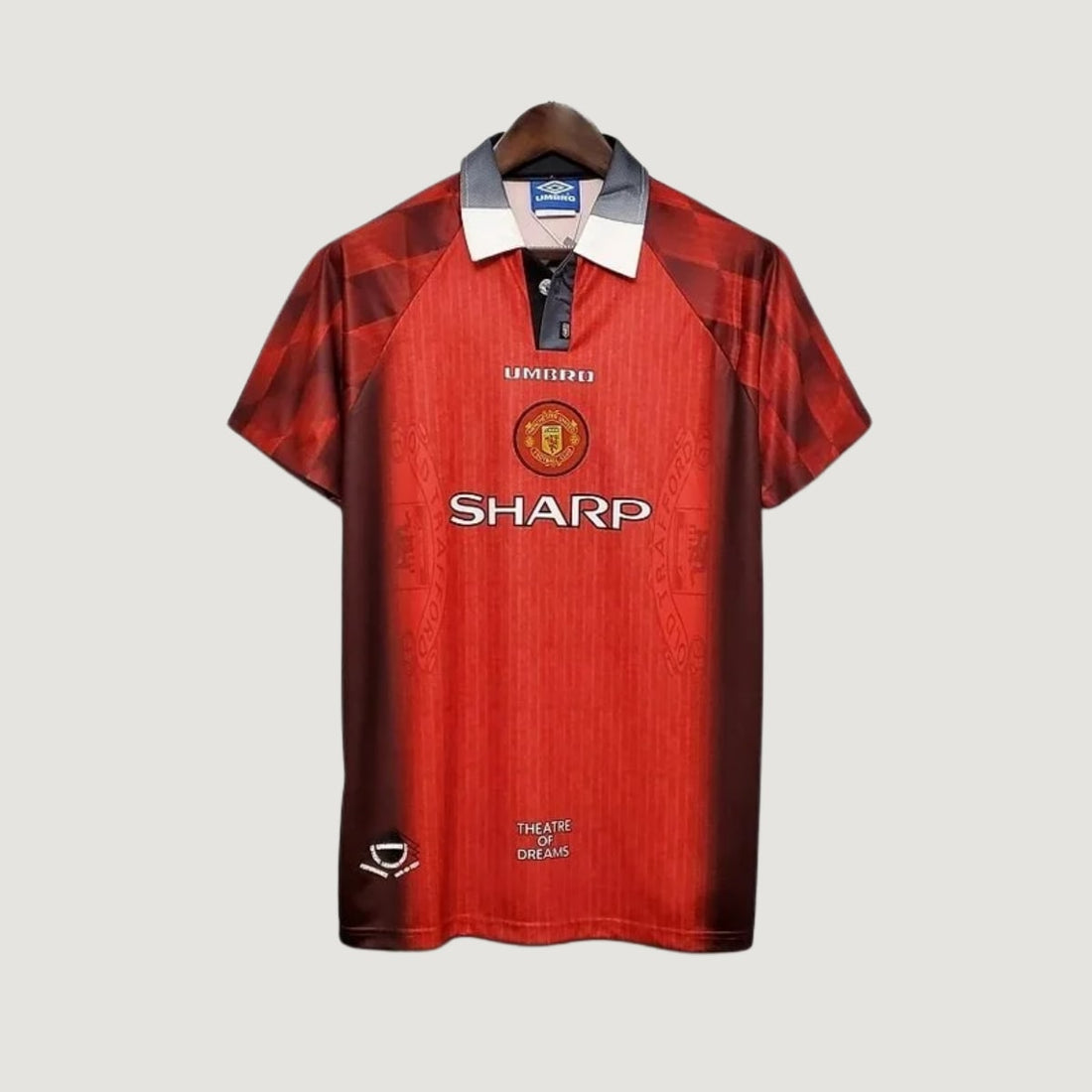 Manchester United – Maillot Rétro 1996 – Rouge, Noir