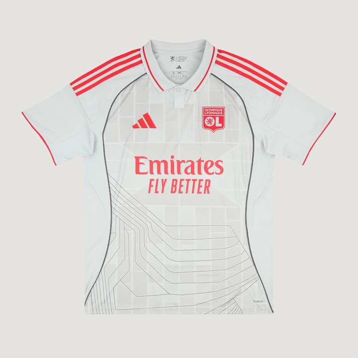 Olympique Lyonnais – Maillot Third 2025/26 – Gris, Rouge