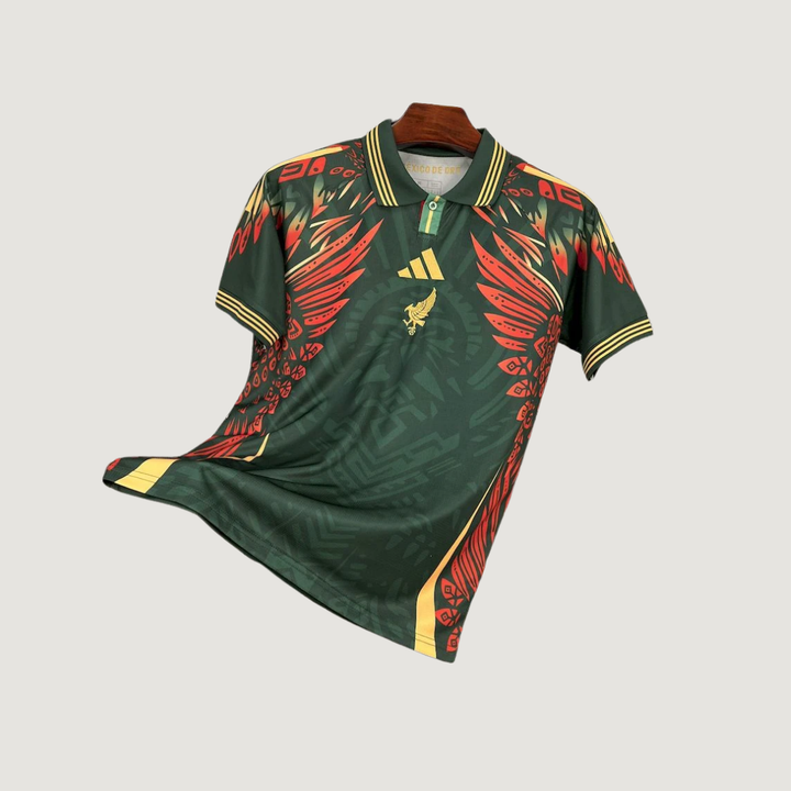 Mexique – Maillot Édition Spéciale 25/26 – Vert Foncé, Rouge, Jaune