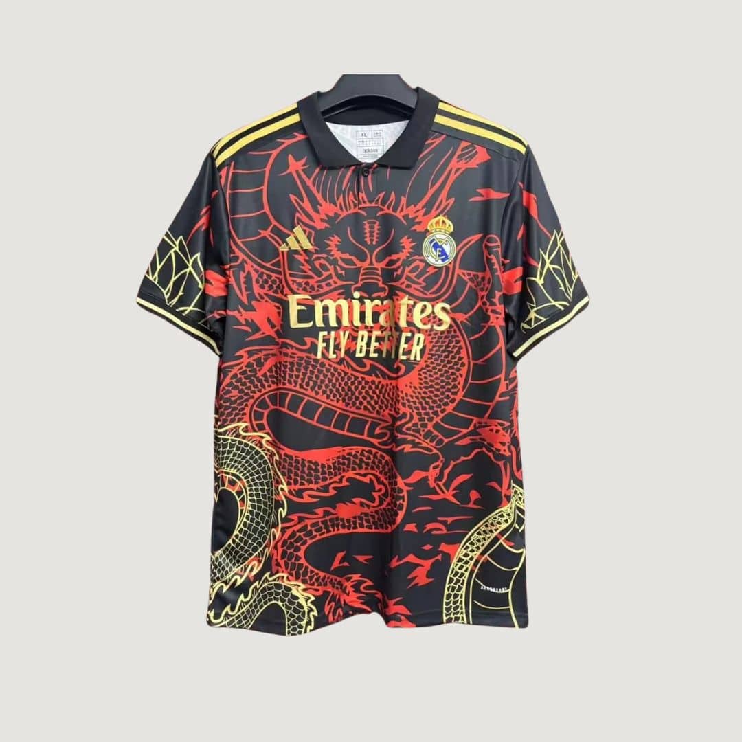 Real Madrid – Maillot Concept – Noir, Rouge, Or