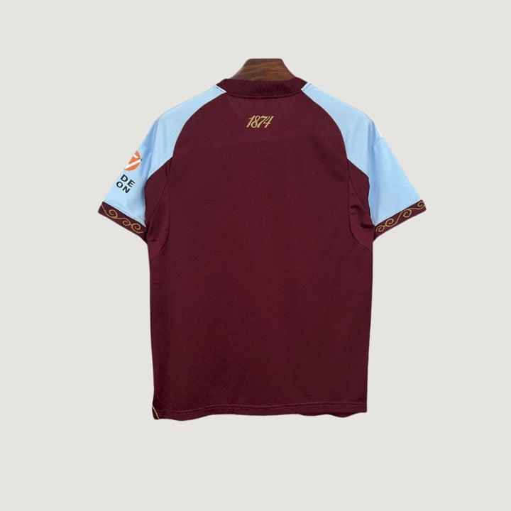Aston Villa – Maillot Domicile 2025/26 – Bordeaux, Bleu Ciel