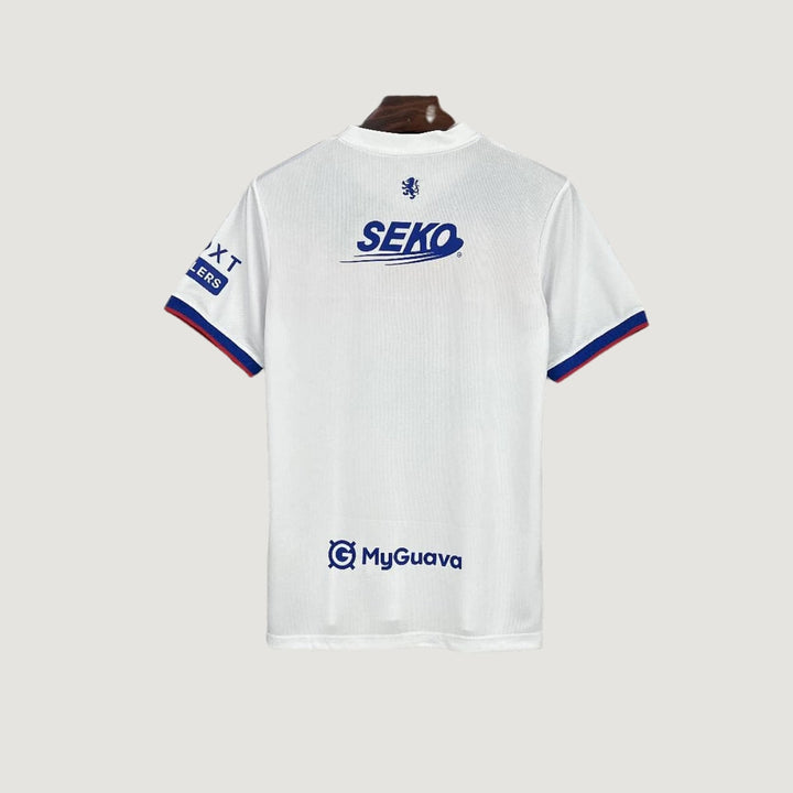 Rangers – Maillot Extérieur 2025/26 – Blanc, Bleu