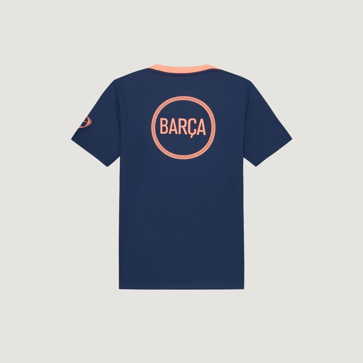FC Barcelone – Maillot Pre-Match 25/26 – Bleu Marine, Orange