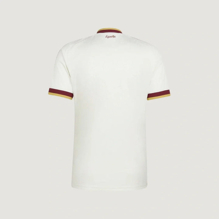 Espagne – Maillot Extérieur Coupe du Monde 2026 – dos, col bordeaux et or