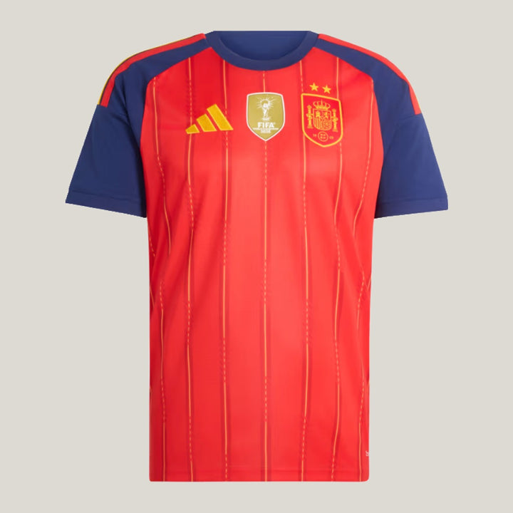 Espagne – Maillot Domicile Coupe du Monde 2026 – Rouge, Bleu, Jaune