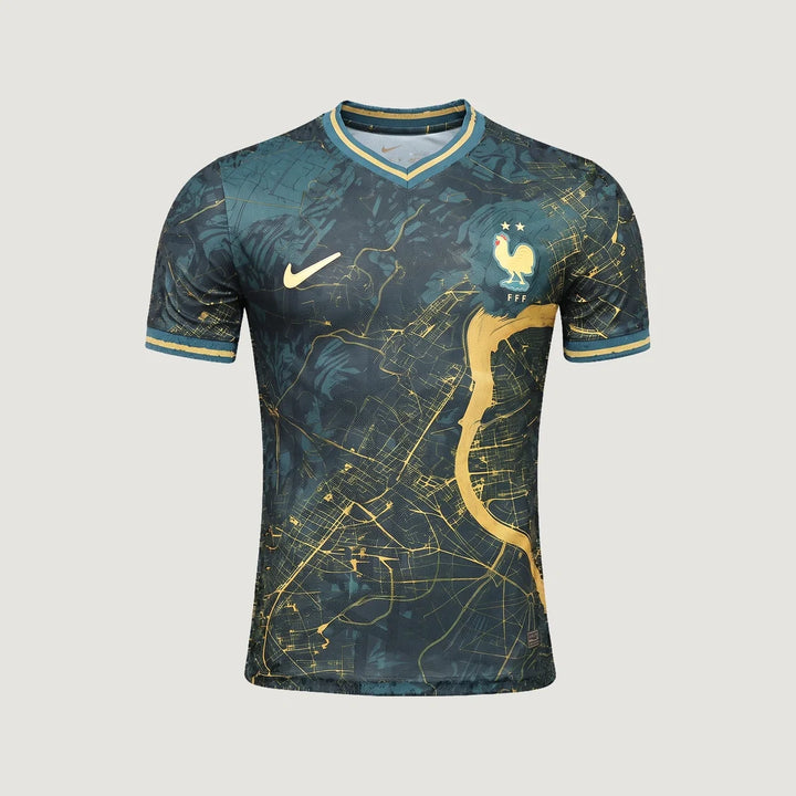 France – Maillot Concept 2026 – Vert canard, Or – face