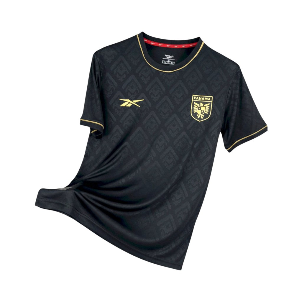 Panama – Maillot 2025/26 Black Gold Edition – Noir texturé détails dorés