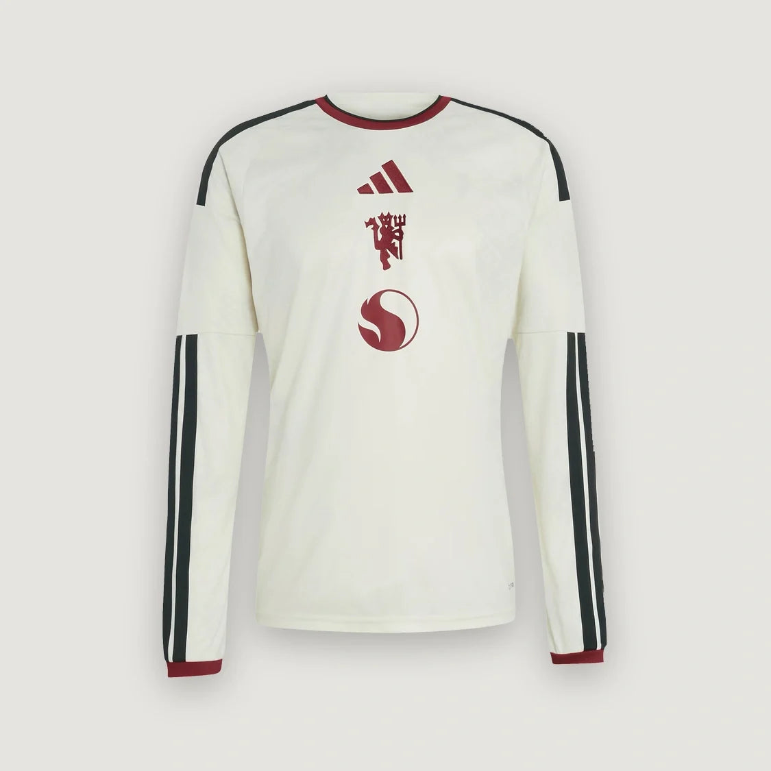 Manchester United – Maillot Third Manches Longues 2026/27 – Crème, Bordeaux – face