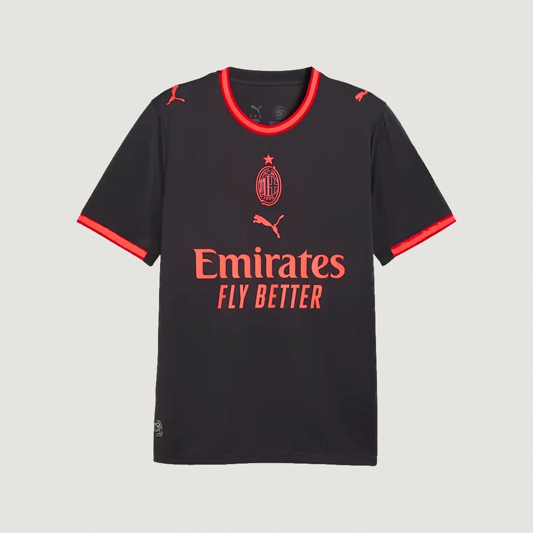 AC Milan – Maillot Third 2026/27 – Noir, Rouge corail – face