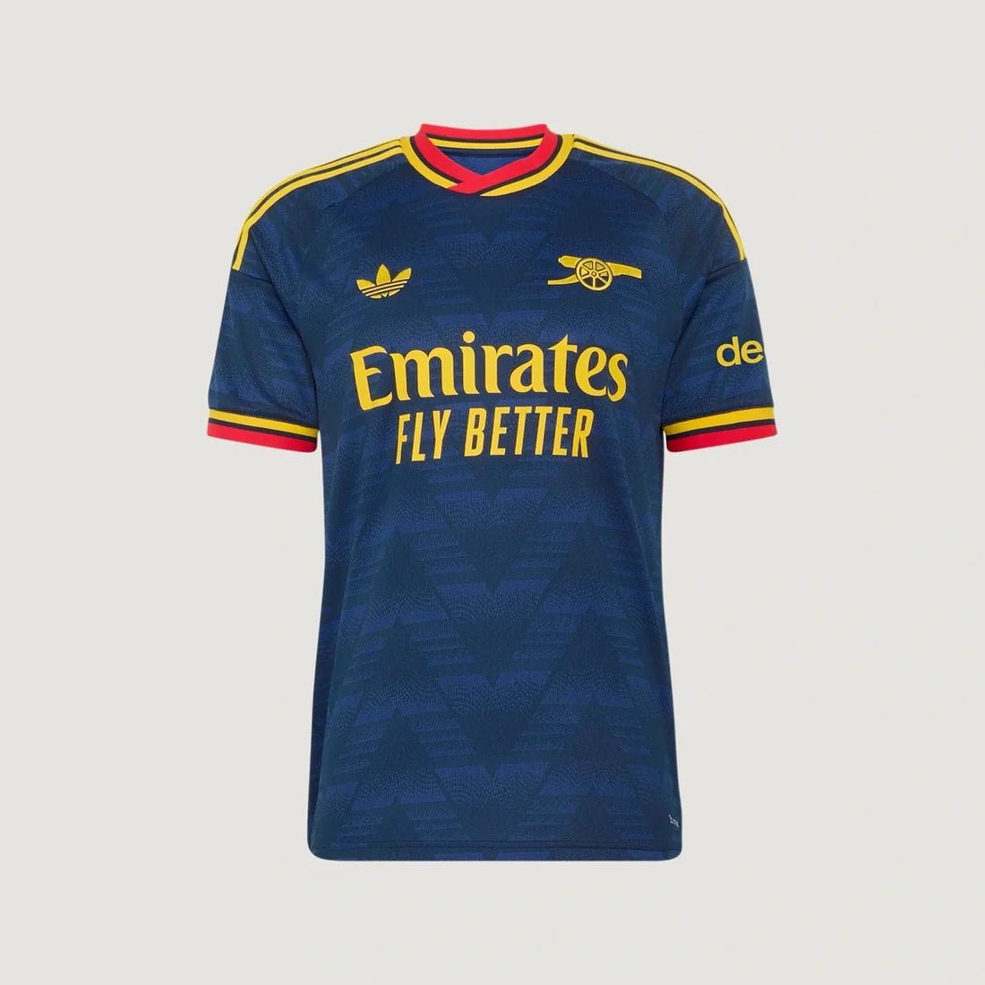 Arsenal FC – Maillot Extérieur 2026/27 – Bleu marine, Jaune, Rouge – face
