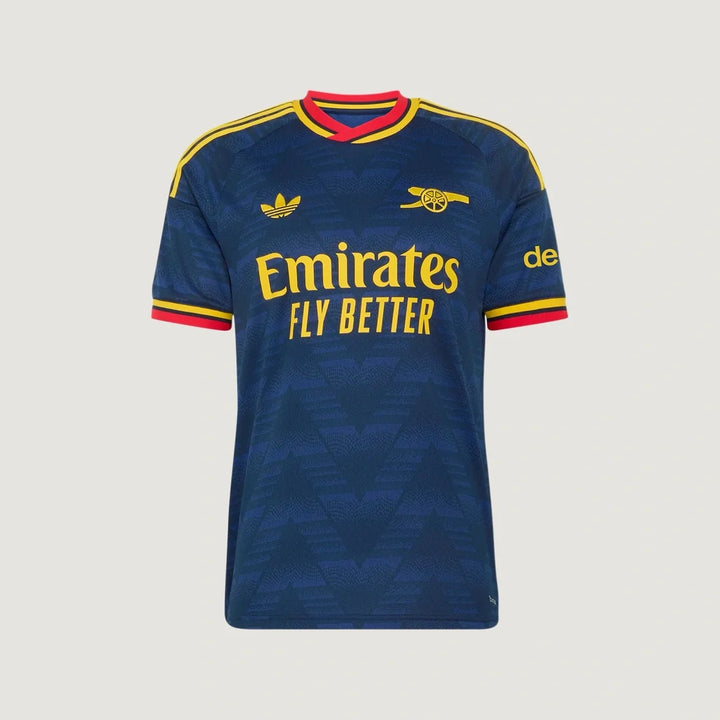 Arsenal FC – Maillot Extérieur 2026/27 – Bleu marine, Jaune, Rouge – face